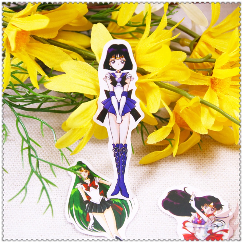 ❉ Miếng Dán Trang Trí Sổ Tay Hình Thủy Thủ Mặt Trăng ❉ Bộ 14 Hình Dán Trang Trí Sổ Lưu Niệm Xinh Xắn