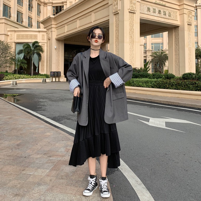 Chân váy xếp ly nữ thời trang công sở dạo phố đi tiệc Emilyshop ulzzang