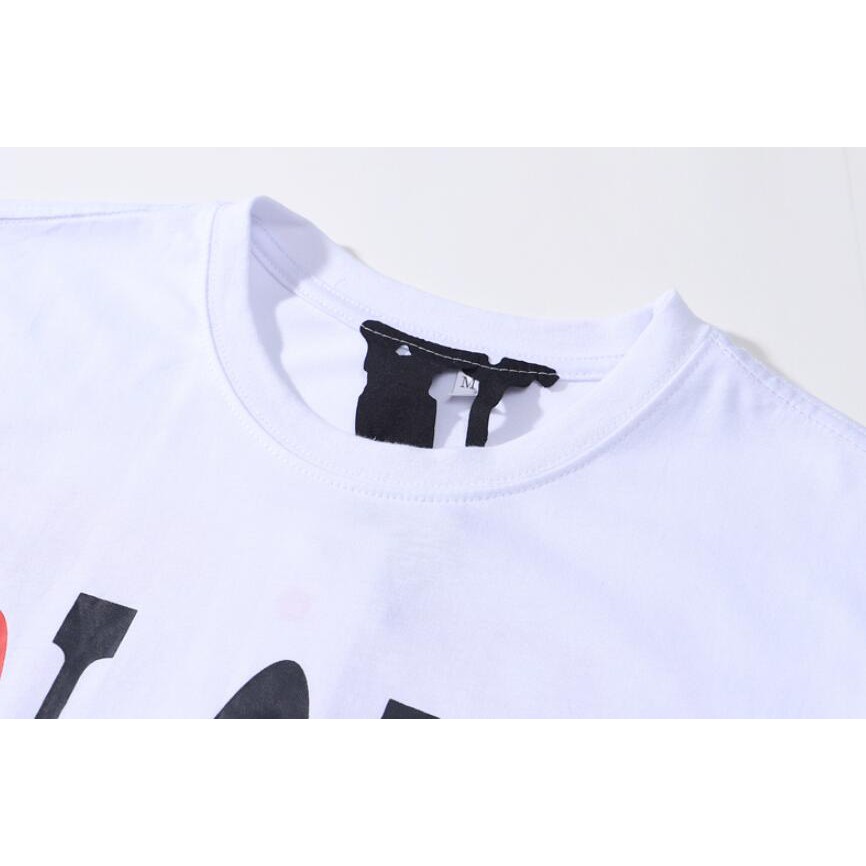Áo thun cotton ngắn tay in chữ Vlone thời trang cho nam nữ