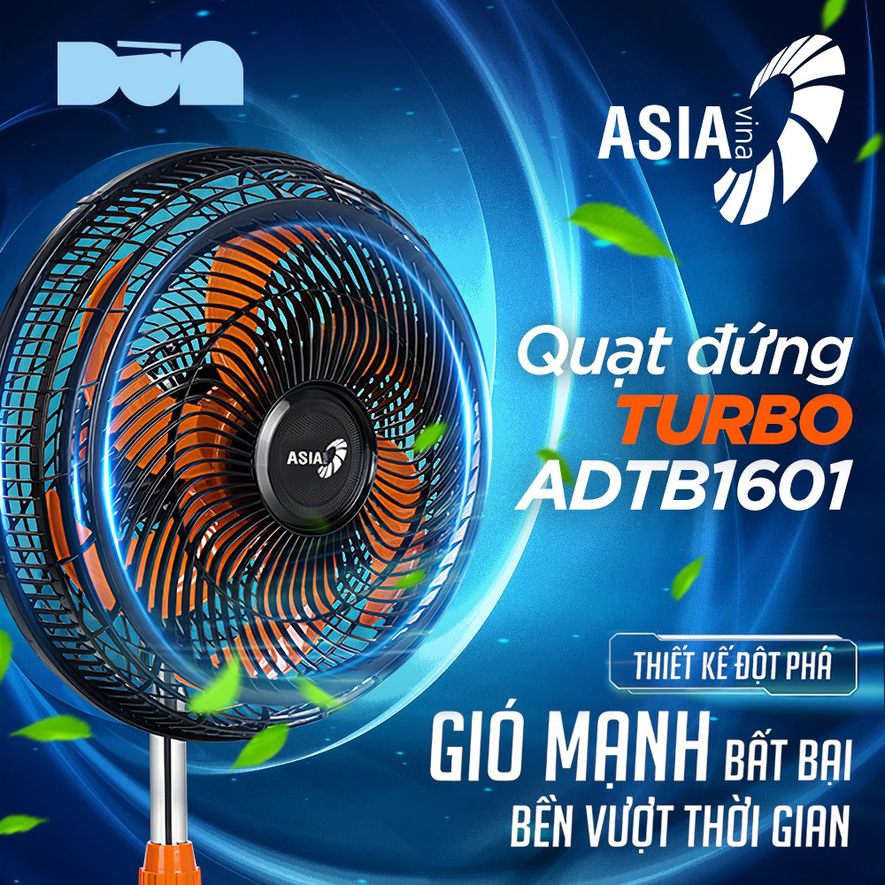 Quạt đứng Asia TURBO Asia 6 cánh (Giao nhanh trong ngày Nowship/Grabship) - bán công nghiệp - ASDTB1601-DV0