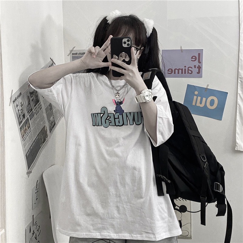 Áo thun tay lỡ form rộng unisex Neko.sg ATL214