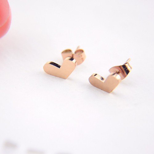 Bông Tai Trái Tim Titan Ko Đen TT 3160