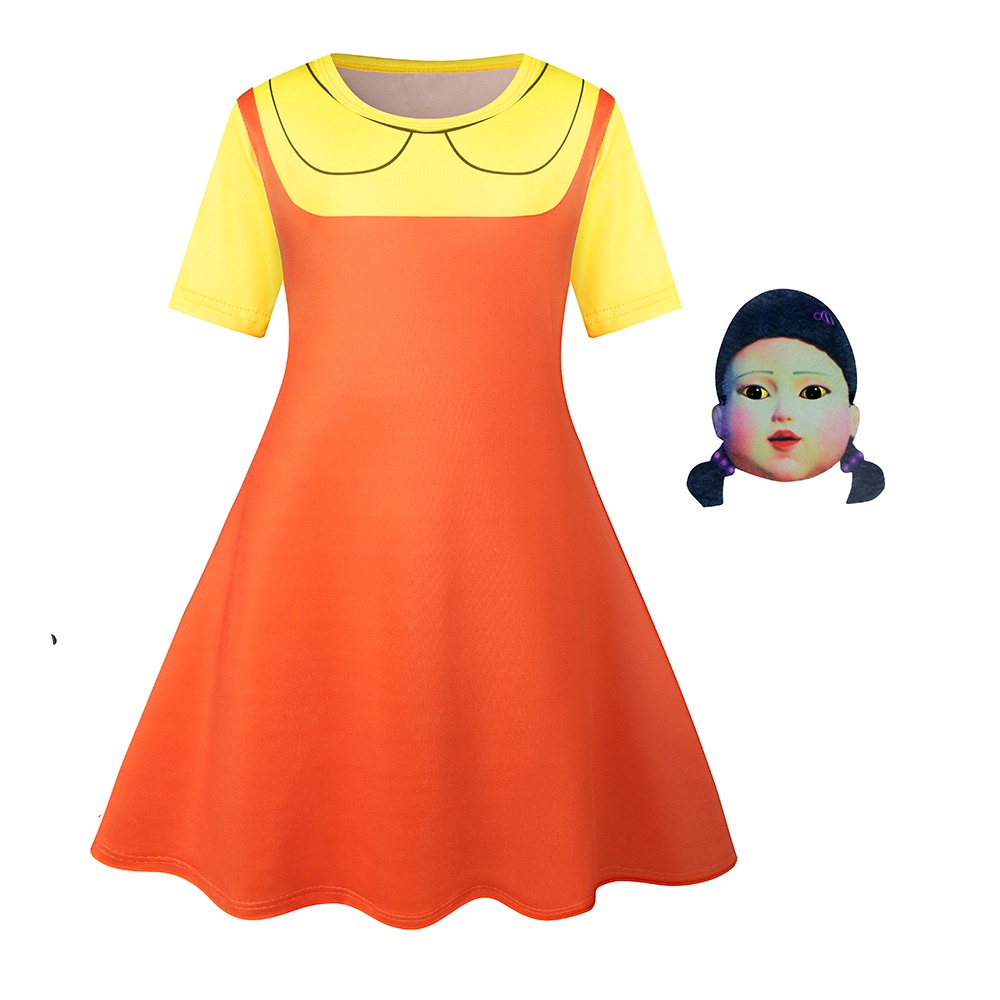 Bộ Đồ Hóa Trang Thành Nhân Vật Squid Game Độc Đáo Dễ Thương Cho Bé