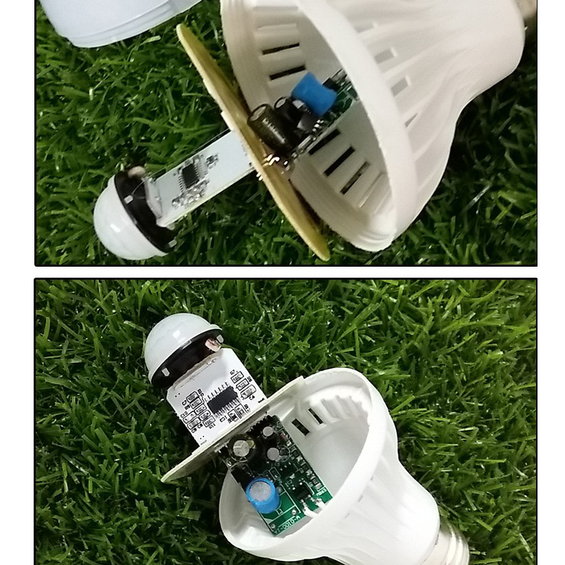 Bóng Đèn Led Cảm Ứng Hồng Ngoại 7W sáng trắng