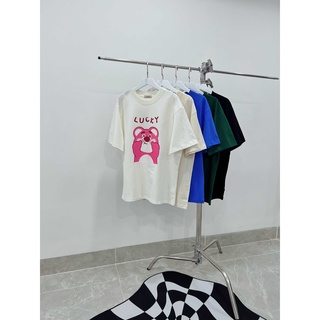 Áo thun tay lửng form oversize | Lucky Tee | Secodee