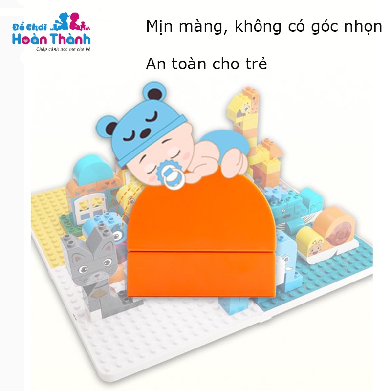 Đồ chơi khối xây dựng HOÀN THÀNH cho bé,lắp ráp khối trượt,lâu đài,con vật,oto,ngôi nhà