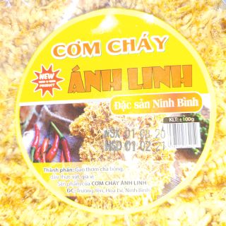 ăn vặt cơm cháy chà bông gà đặc sản Ninh Bình