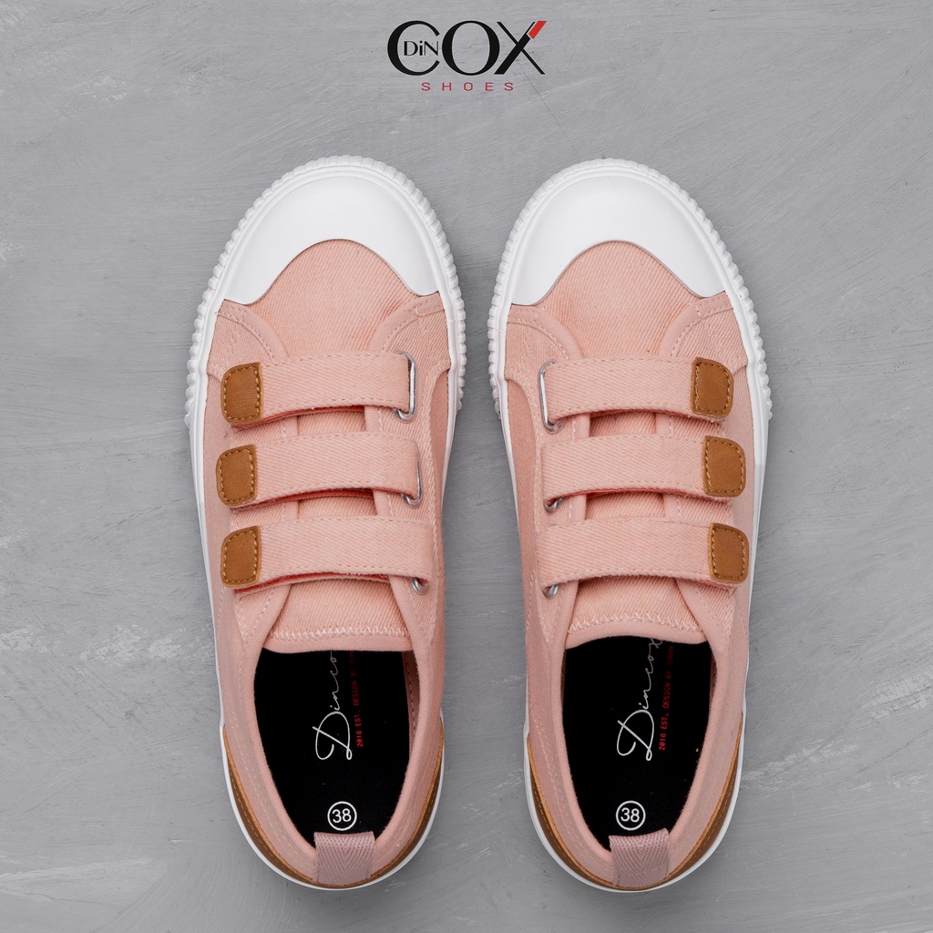 Giày Sneaker Vải Nữ DINCOX E01 Quai Dán Nữ Tính E01 Pink