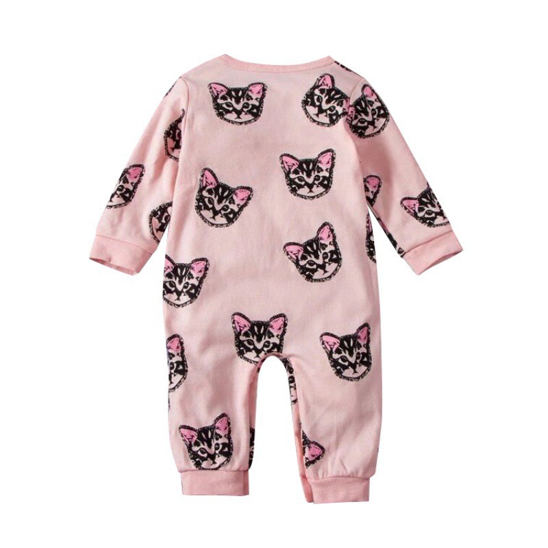 Dài tay áo bông phim hoạt hình trẻ sơ sinh Romper Jumpsuit quần áo