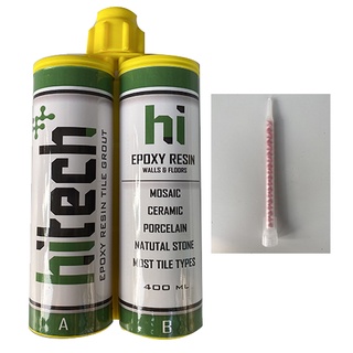 Keo chà ron, keo chít mạch, 2 thành phần, chống thấm, Epoxy, Hitech 400ml, combo keo + vòi trộn