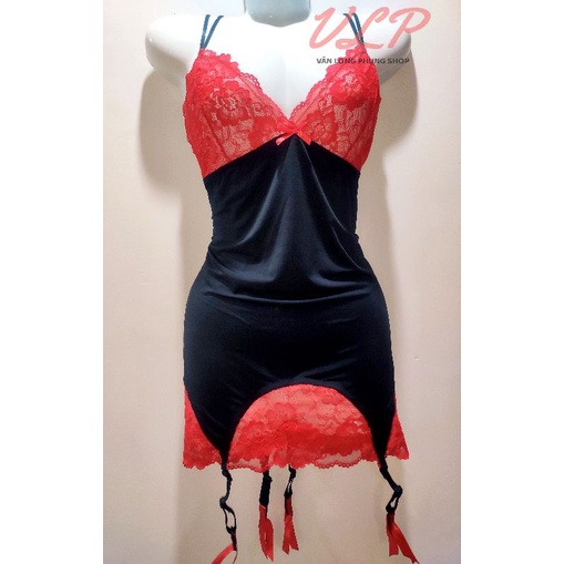 [BIGSIZE_100KG]_DN120_Đầm Body thun lạnh phối ren kẹp tất