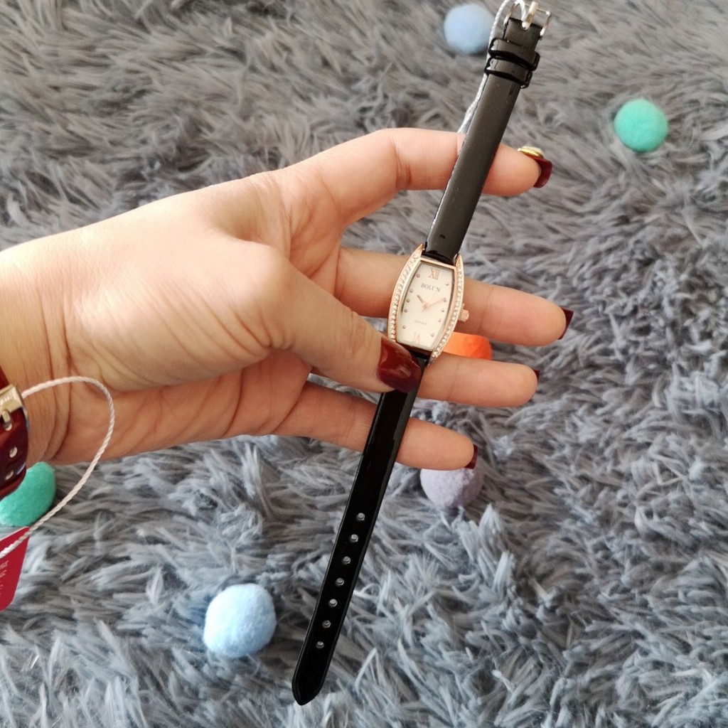 Đồng hồ nữ Bolun mặt chữ nhật dây da vintage dễ thương | BigBuy360 - bigbuy360.vn