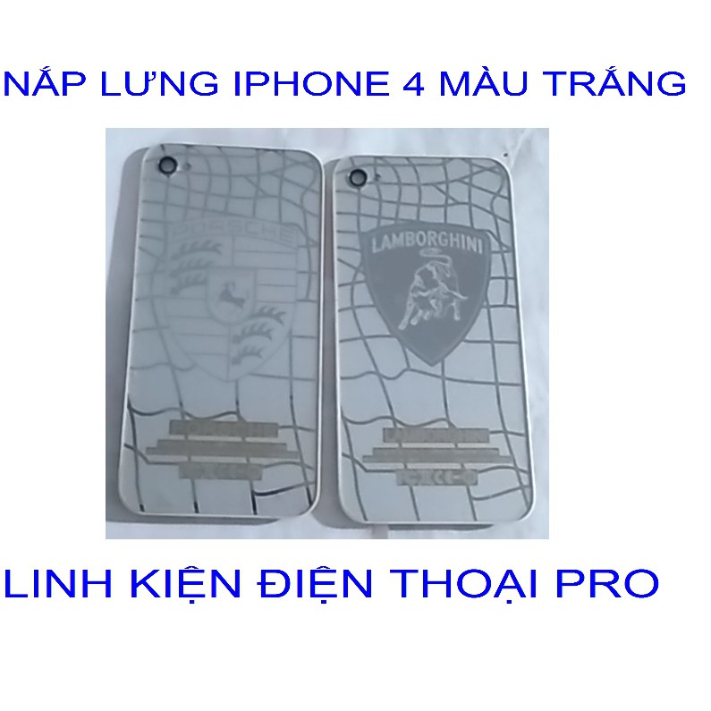 NẮP LƯNG IPHONE 4 MÀU TRẮNG