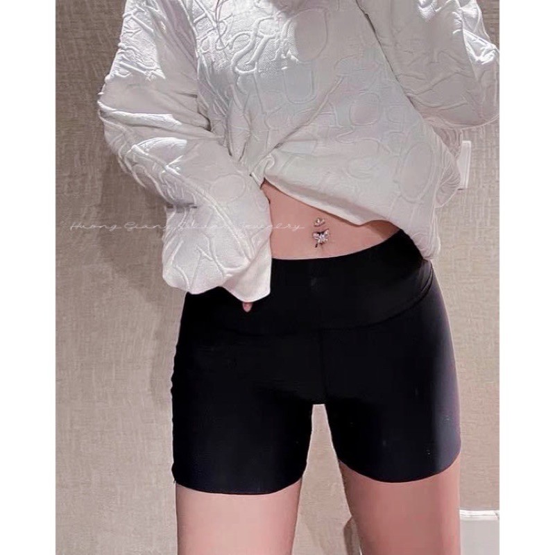 Khuyên rốn bạc s925 xi kim hình bướm - HuongGiangSilver