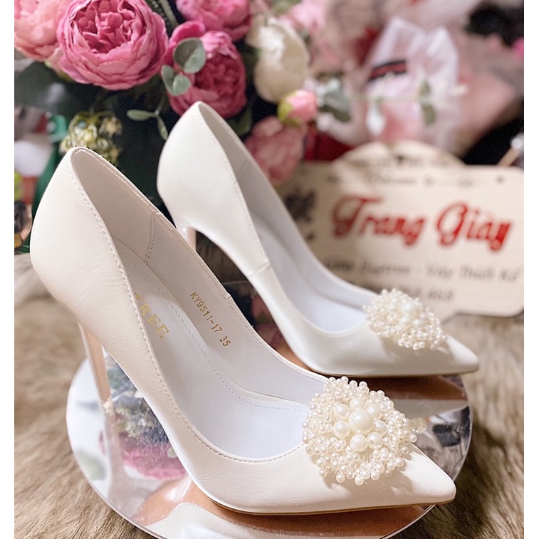 GIÀY THIẾT KẾ NGỌC CHÙM, GIÀY CƯỚI, GIÀY CÔ DÂU  (là mẫu tkế thủ công vui lòng chắc chắn trước khi đặt hàng)