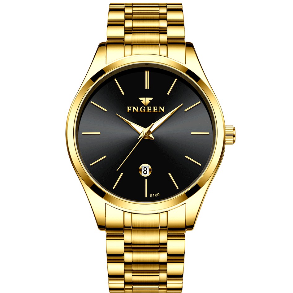 Đồng hồ nam FNGEEN F0015F Mặt tròn thiết kế đẹp mắt