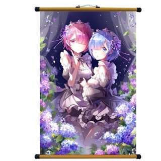 Ảnh treo tường ramrem , tranh treo tường anime re:zero ramrem