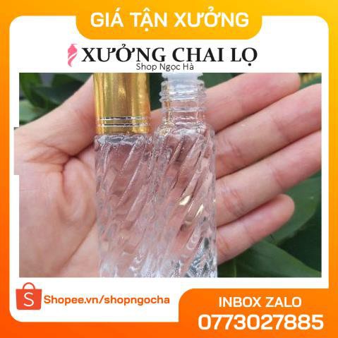 Lọ Chiết Nước Hoa ❤ GIÁ RẺ NHẤT ❤ Lọ chiết nước hoa bi lăn xoắn 10ml đựng dầu thơm, dầu dừa, mỹ phẩm, phụ kiện du lịch