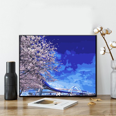 [Order-Sẵn tranh 10,12 khung 2.5cm, 7,14 khung 1.6cm]Tranh sơn dầu số hóa tự tô màu hình phong cảnh | BigBuy360 - bigbuy360.vn