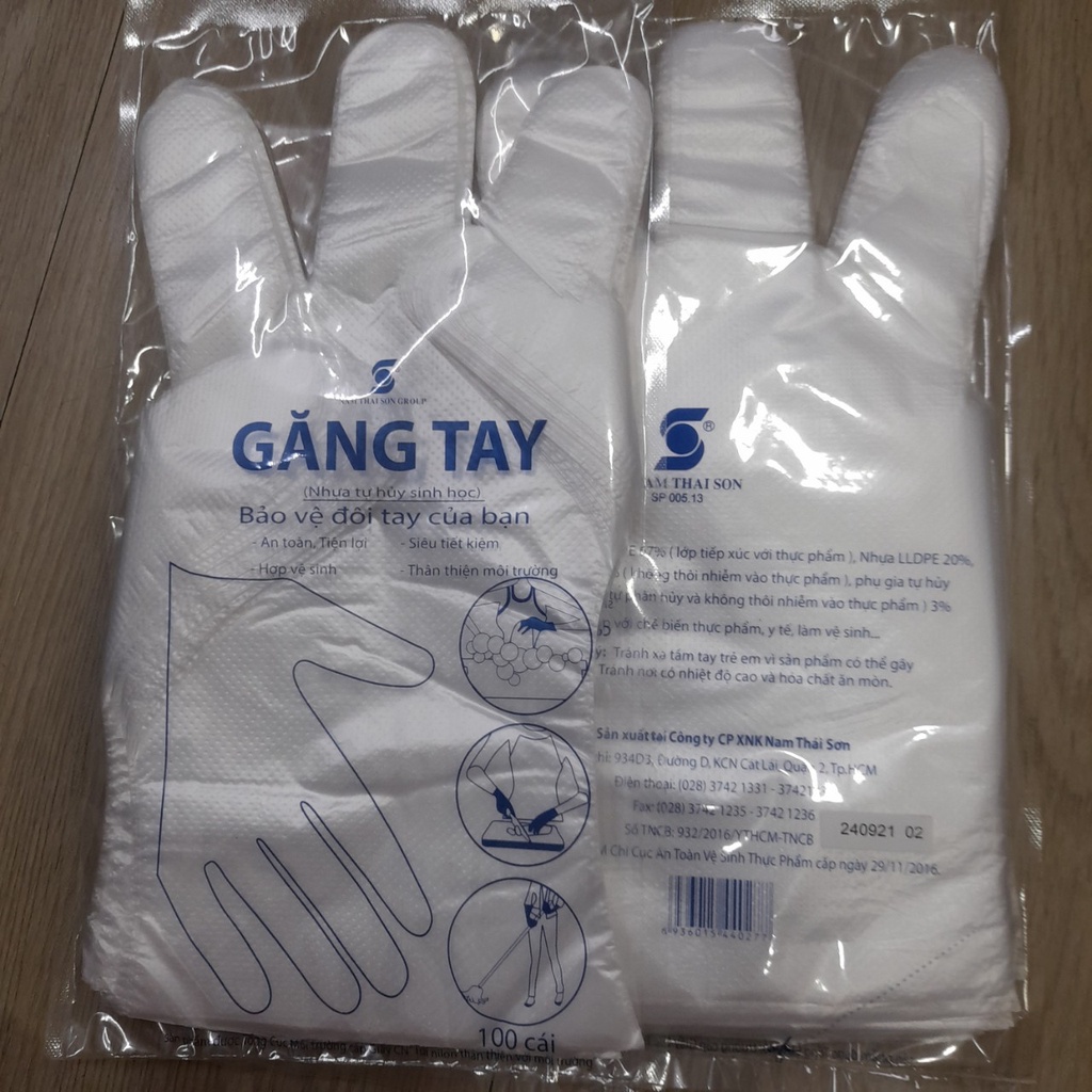 100 Cái /Bịch Găng Tay Nilong Tự Hủy Sinh Học An Toàn