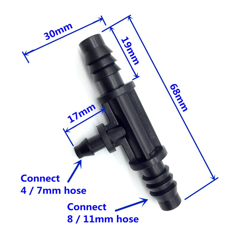 5 Đầu Nối Ống Nước Chữ T 8mm Đến 4mm