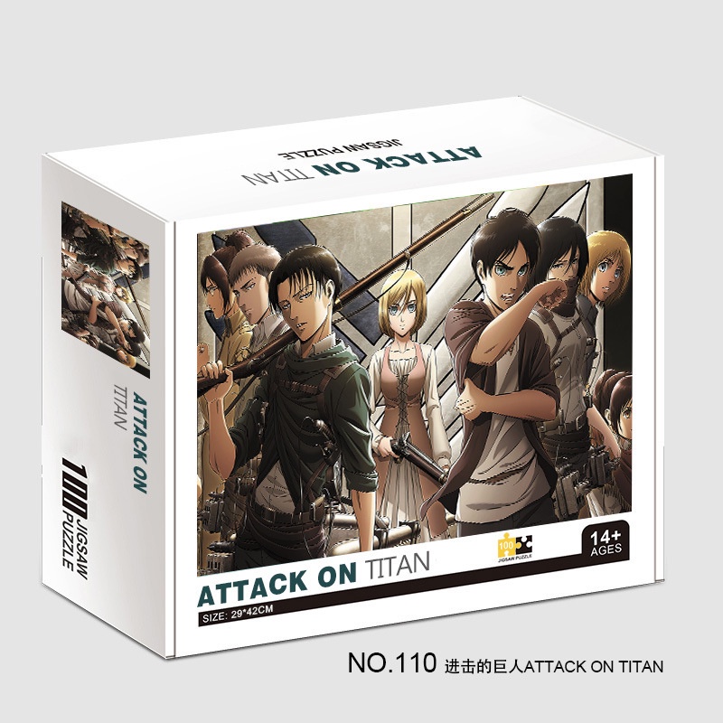 Bộ 100 Miếng Xếp Hình Levi Eren Mikasa Trong Phim Attack On Titan