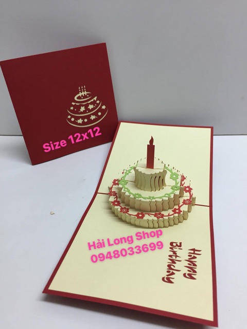 Bánh sinh nhật 1 nến - Birthday Cake  - Thiệp 3D | BigBuy360 - bigbuy360.vn