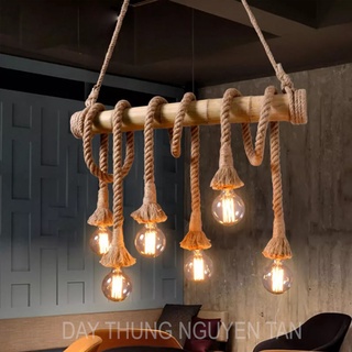 Đèn treo trang trí decor, đèn dây thừng trang trí (chưa bóng)
