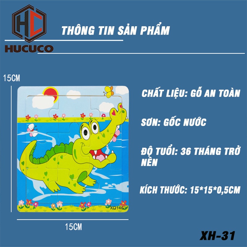 Tranh Ghép Hình 9 Mảnh - Size Lớn - Nhiều Hình Ngộ Nghĩnh (XH-31)