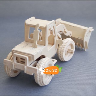 Mô hình lắp ráp gỗ 3D Xe Ủi Đất