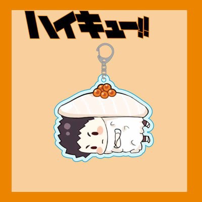 Móc chìa khóa nhựa acrylic dùng trang trí họa tiết Haikyuu Sushi Hinata Shoyo Kenma