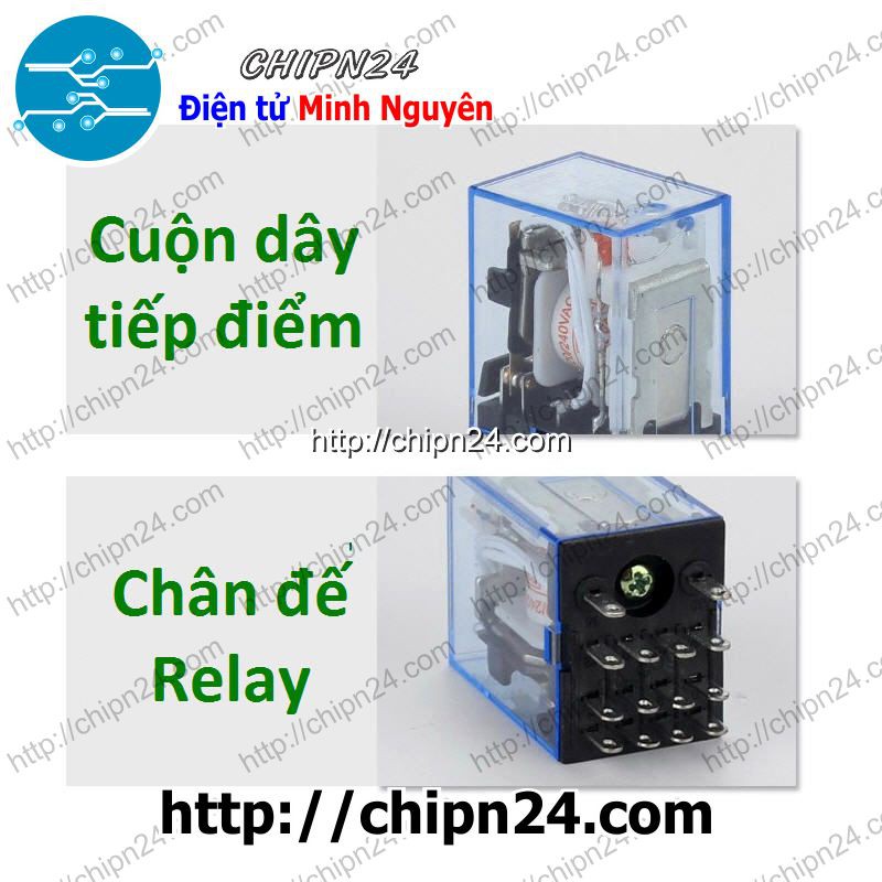 [1 CON] Relay Kiếng MY4NJ 14 chân 5A 24VDC (MY4N-J HH54P)