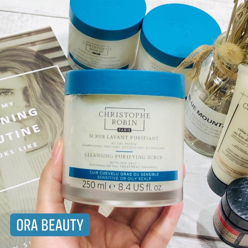 Dầu gội tẩy tế bào chết tóc CHRISTOPHE ROBIN Purifying Scalp Scrub with Sea Salt