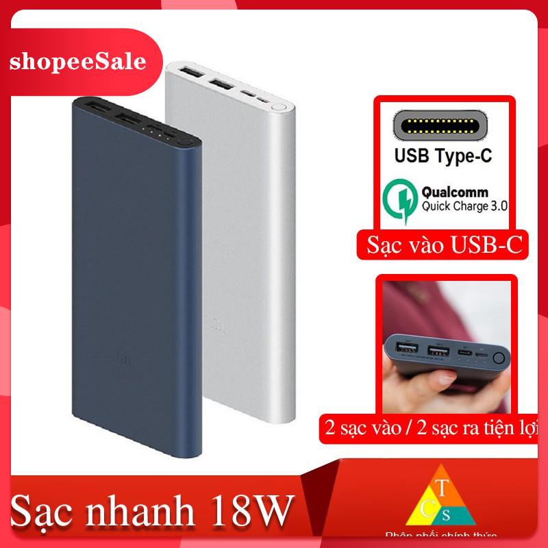 Pin dự phòng 10000mAh gen3 PLM13ZM bản sạc nhanh