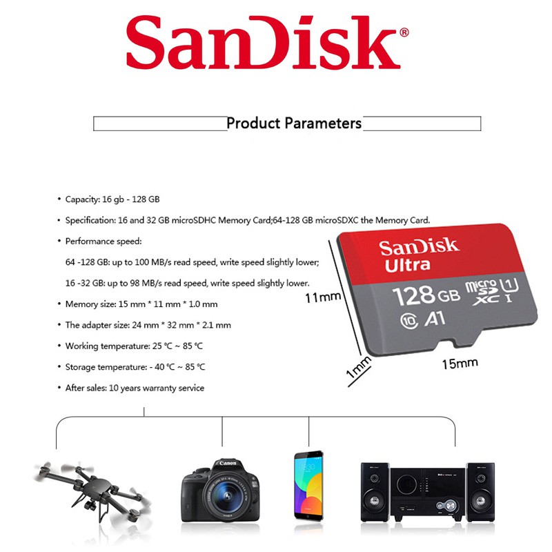 Thẻ Nhớ MicroSDHC SanDisk Ultra 16G 32G 64GB 32GB 98 MB/S | BigBuy360 - bigbuy360.vn