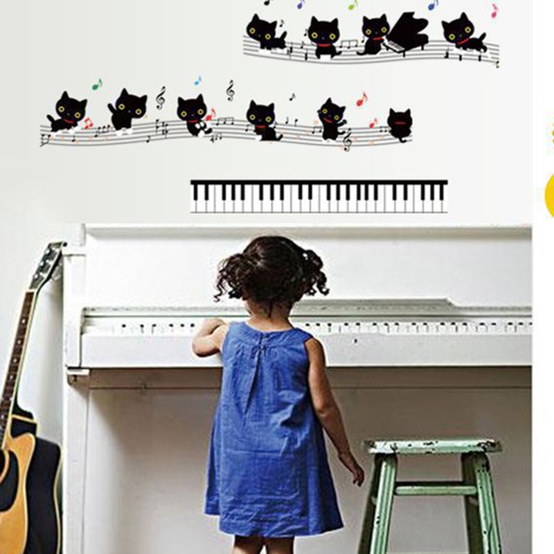 Miếng Dán Tường Hình Đàn Piano Ay7253 N, Kích Thước 50x70