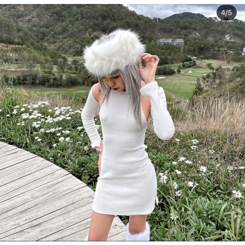 SET ĐẦM CỔ YẾM TRẮNG + ÁO KHOÁC CROPTOP