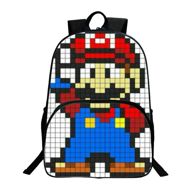 Ba Lô Đi Học / Du Lịch In Hình Super Mario Kích Thước 16 ''