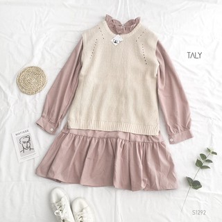 Set đầm + ghile len TALY S1292