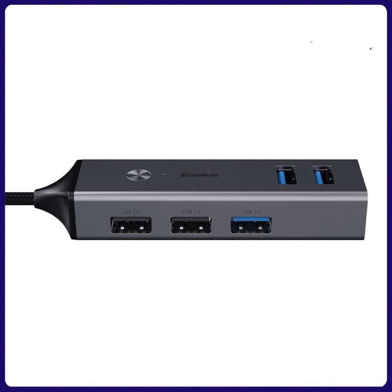 ✔Bộ chia cổng Baseus Cube HUB Adapter,USB ra 5 cổng USB 3.0 và HDMI+PD cho Laptop/Máy tính xách tay/MacBook Pro
