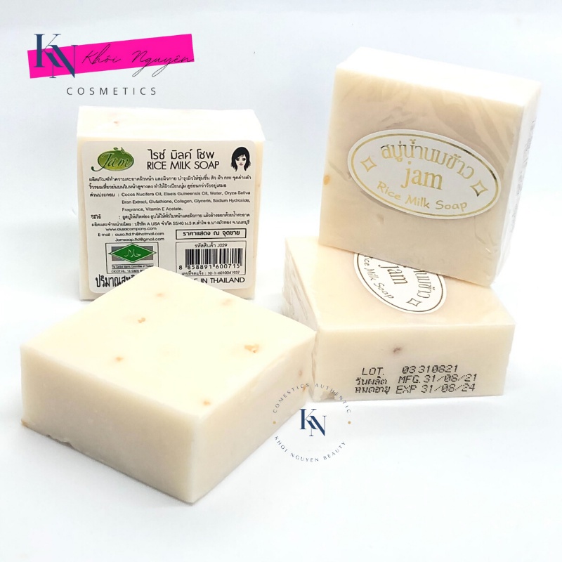 Xà phòng cám gạo Thái Lan JAM RICE MILK SOAP 65gr