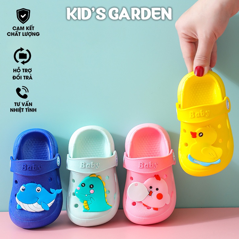 Dép cross BABY chính hãng dạng sục đi trong nhà quai hậu dành cho bé trai bé gái từ 2-5 tuổi, chất liệu nhựa dẻ cao cấp