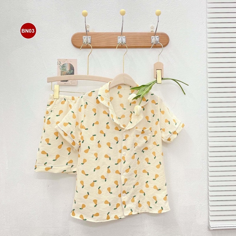 vải đũi xốp quả lê nền be siêu xinh may váy,áo,đồ bộ và đồ handmade