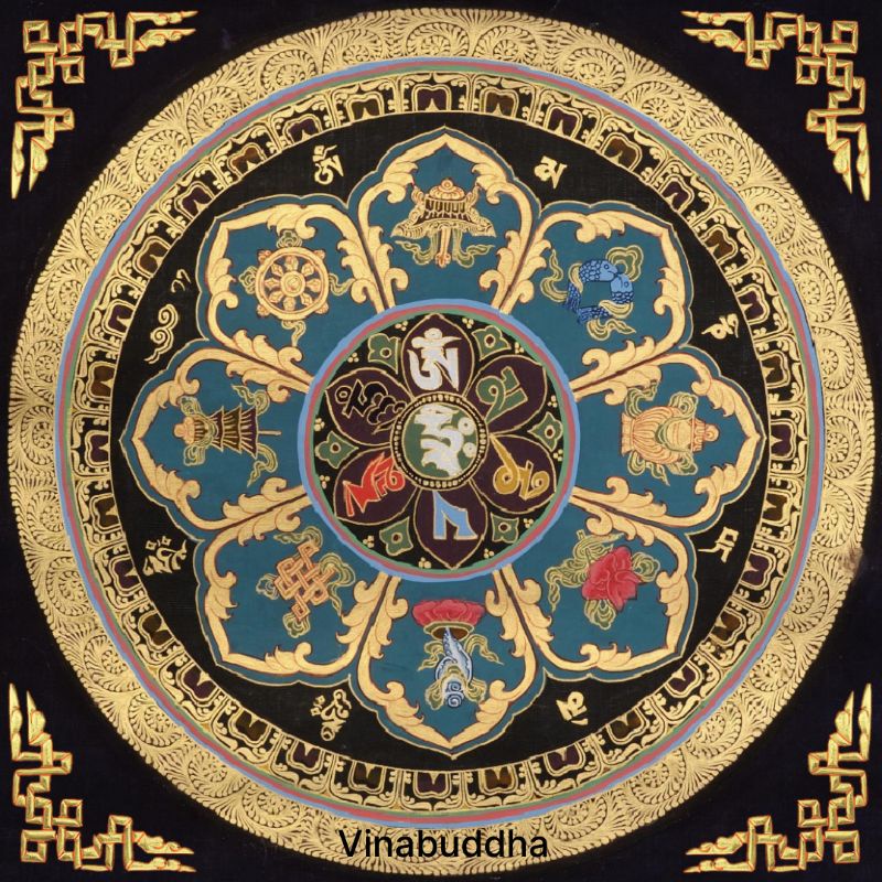 Tranh Mandala Om Mani Padme Hum 60x60