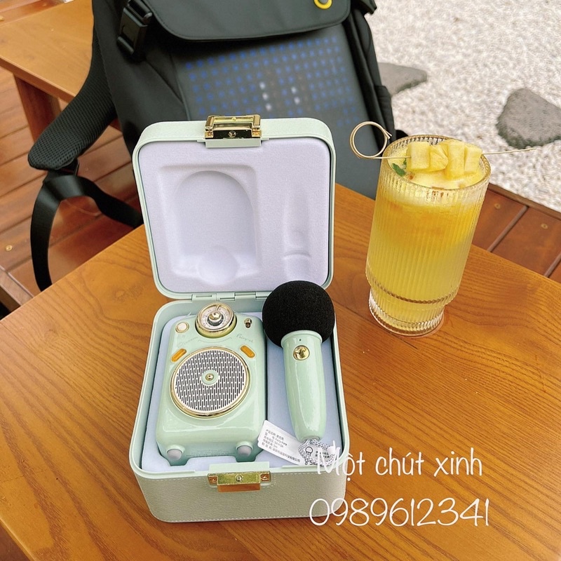 Loa Bluetooth Divoom Fairy-Ok công suất 10W kết hợp micro karaoke đa năng - Hàng chính hãng