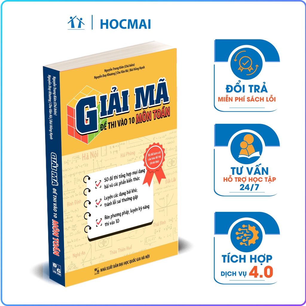 Sách lớp 9 - Combo 3 cuốn Giải mã đề thi vào 10 môn Toán, Ngữ văn, Tiếng Anh - Hệ thống kiến thức, đề thi, Chinh phục 8+