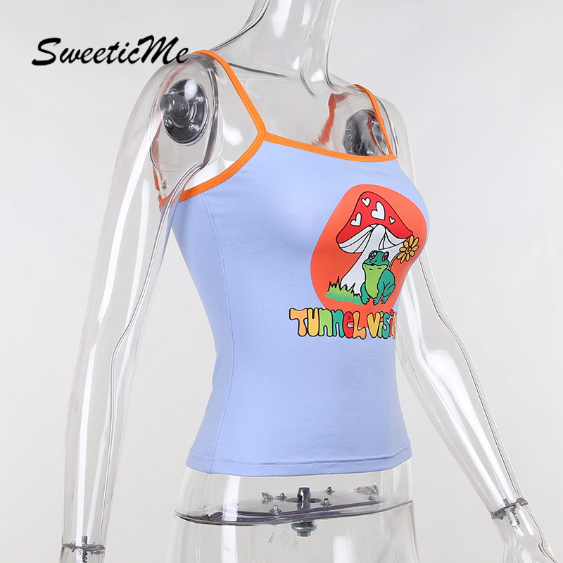 Áo Hai Dây In Họa Tiết Ếch Xinh Xắn Dành Cho Nữ 2021 | BigBuy360 - bigbuy360.vn