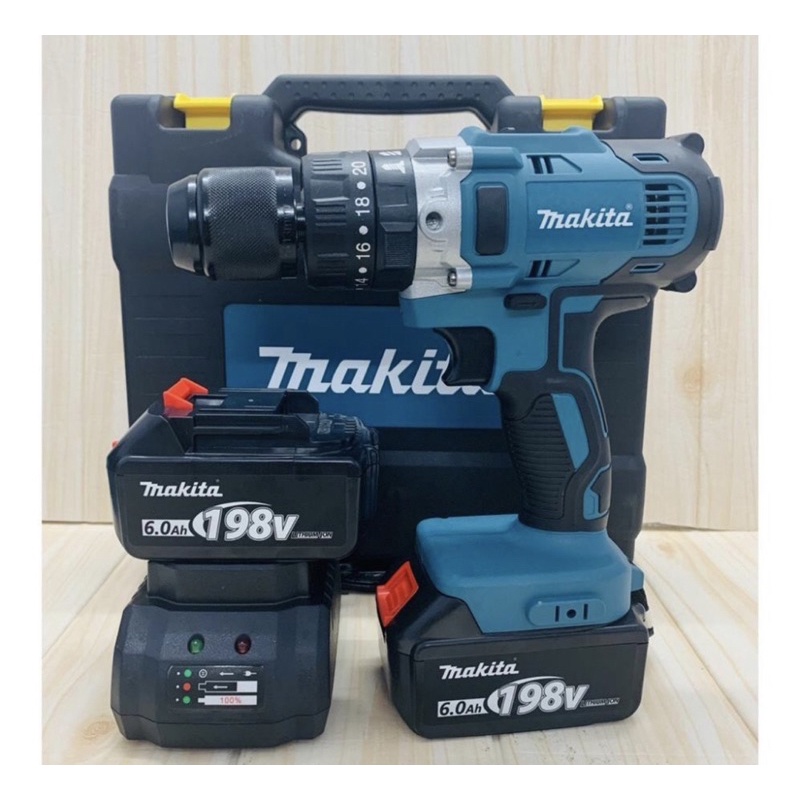 Máy Khoan Pin Makita Động Cơ 775 Đầu 13mm Autolock 3 chức năng Có Búa