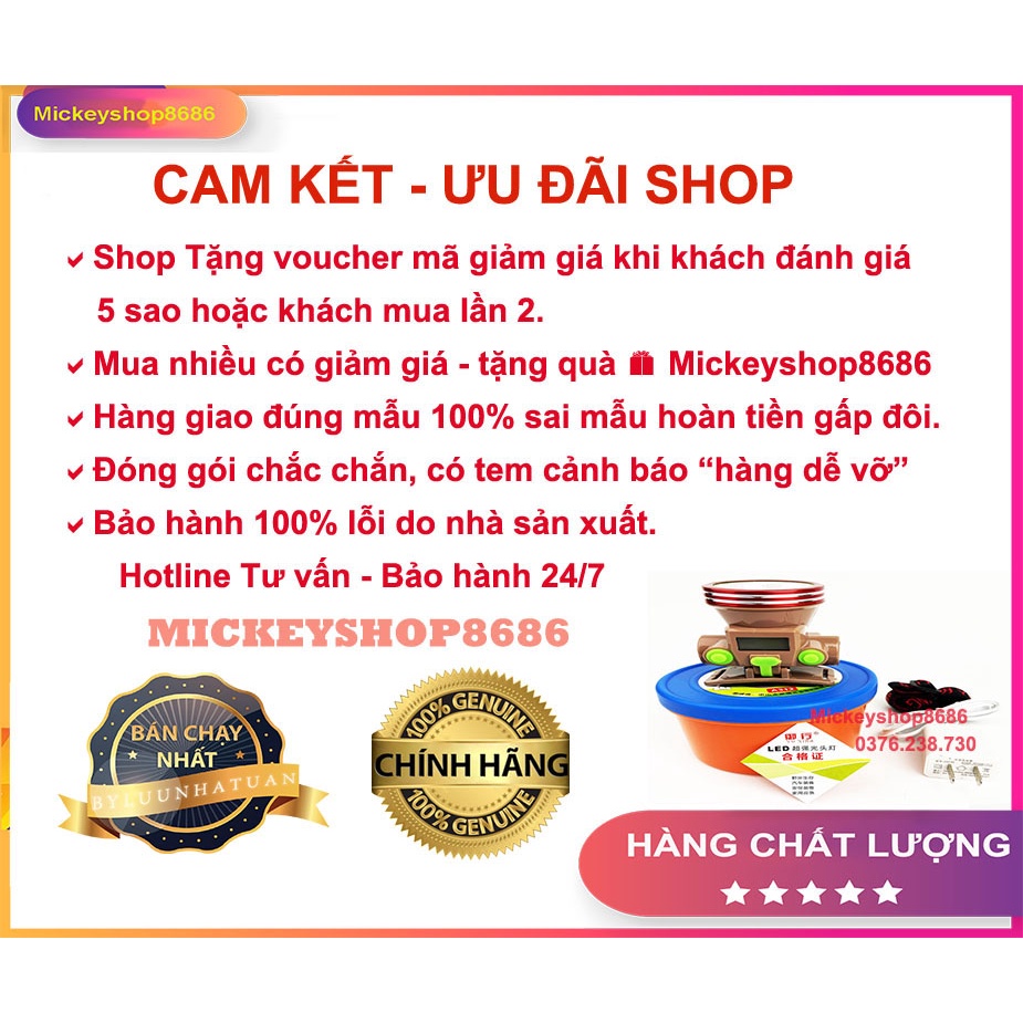 Đèn pin đội đầu YUXING A312 LED 100W siêu sáng chiếu xa chống nước ánh sáng Vàng và Trắng đèn đi rừng soi ếch