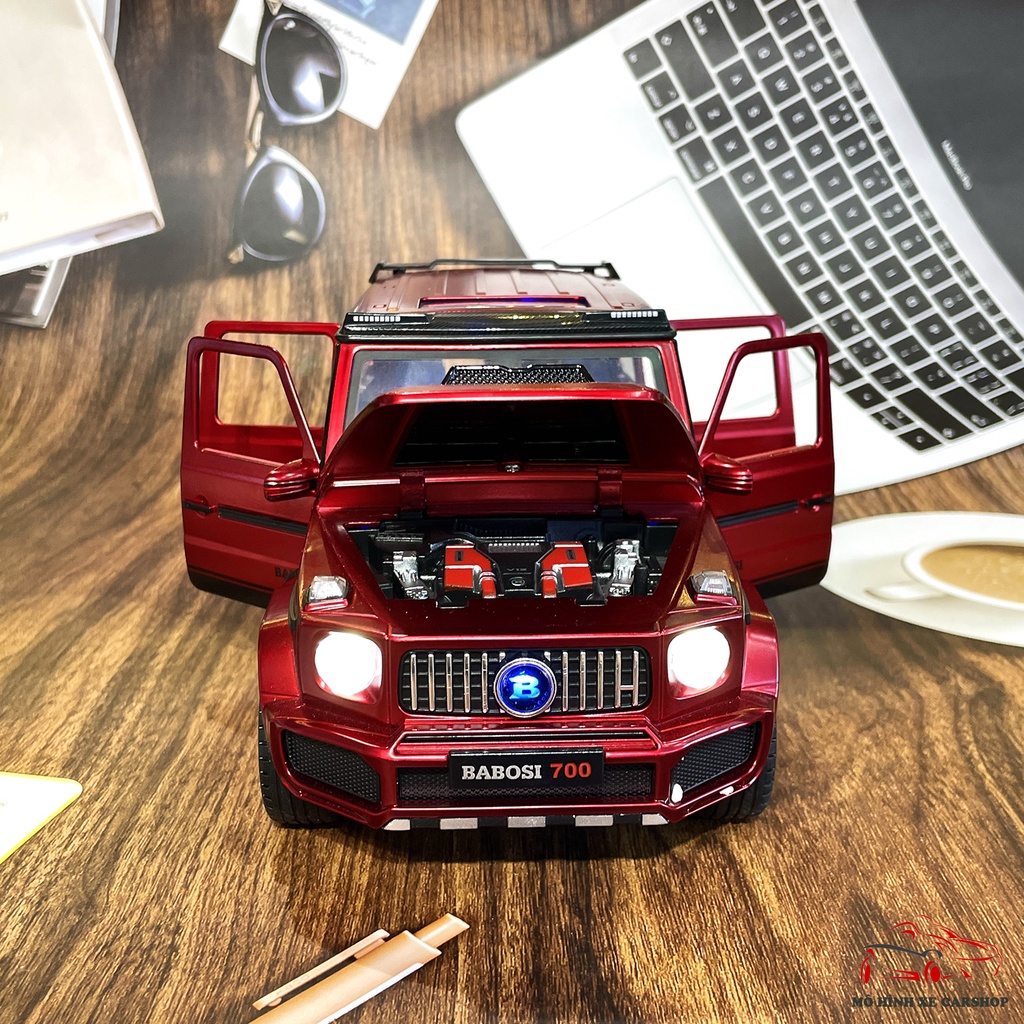 Mô hình xe ô tô hợp kim Mercedes-Benz G700 Brabus tỉ lệ 1:18 hãng Weituo Carshop màu đỏ